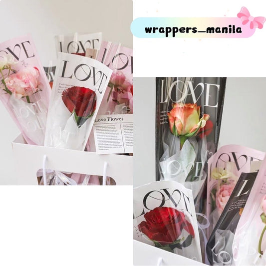 20pcs Single Stem Rose Wrappers Flower Wrapping Paper