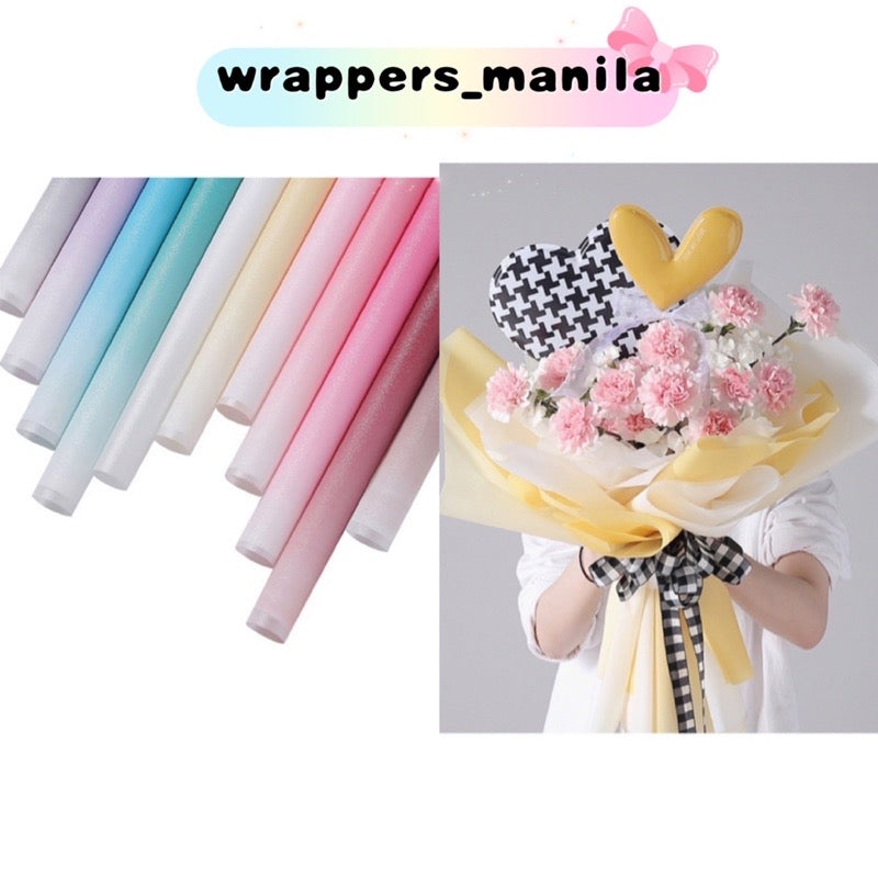 15pcs Frosted Shine Iceberz Wrappers Bouquet Wrapping Paper Flower Packaging Material (Waterproof)