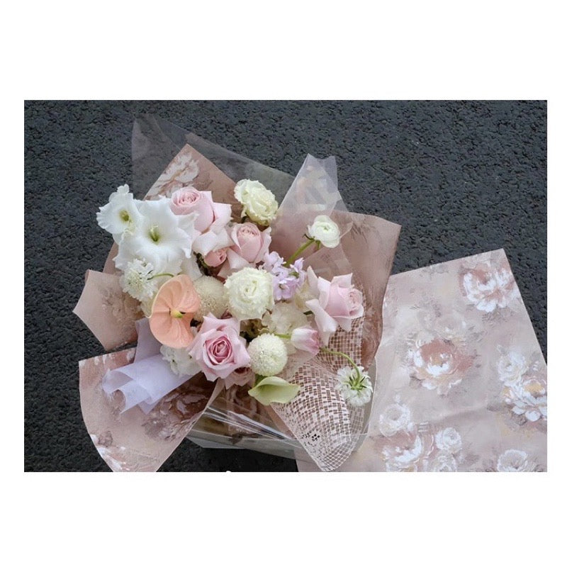 15pcs Artistic Paint Classic Garden Korean Paper Gift and Bouquet Wrapping Paper