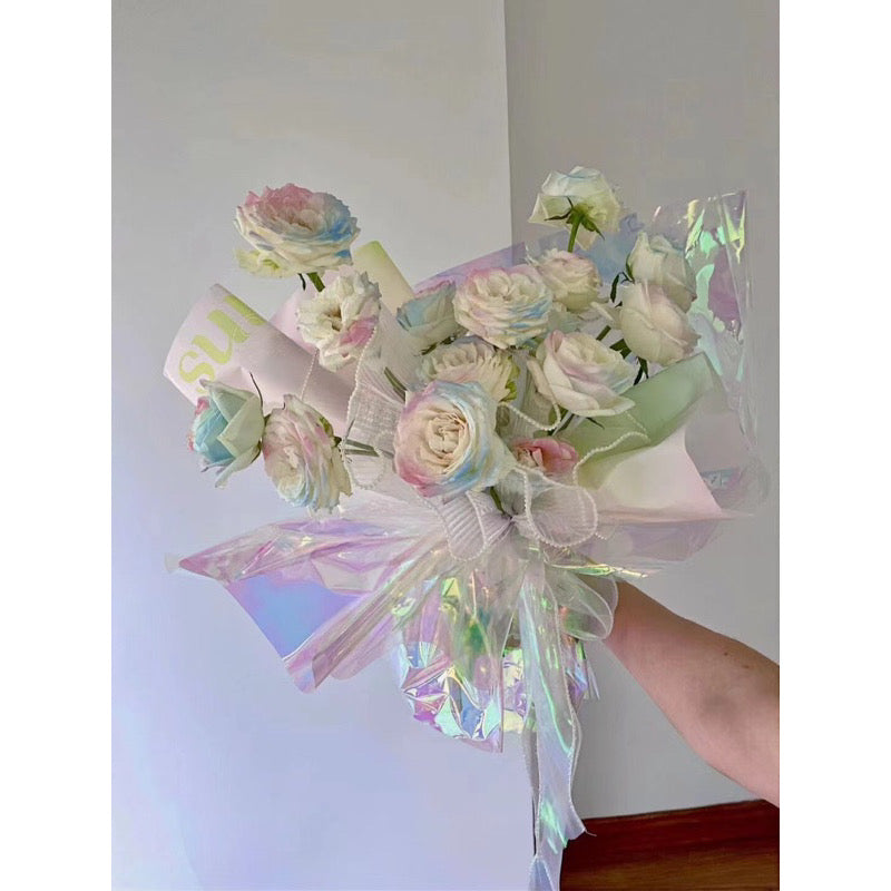 Holographic Flower Wrapping Film Waterproof Floral Wrapping Paper