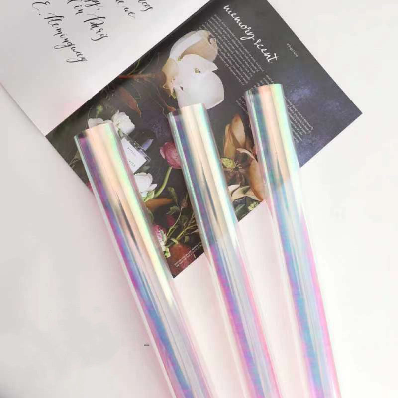 Holographic Flower Wrapping Film Waterproof Floral Wrapping Paper