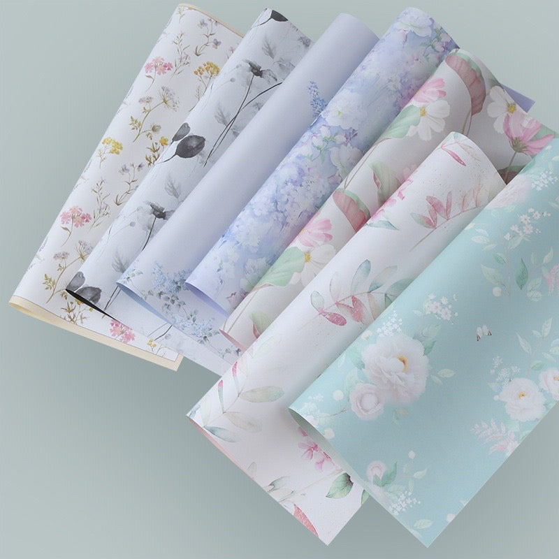 10pcs Spring Flower Design Wrapper Bouquet Wrapping Paper