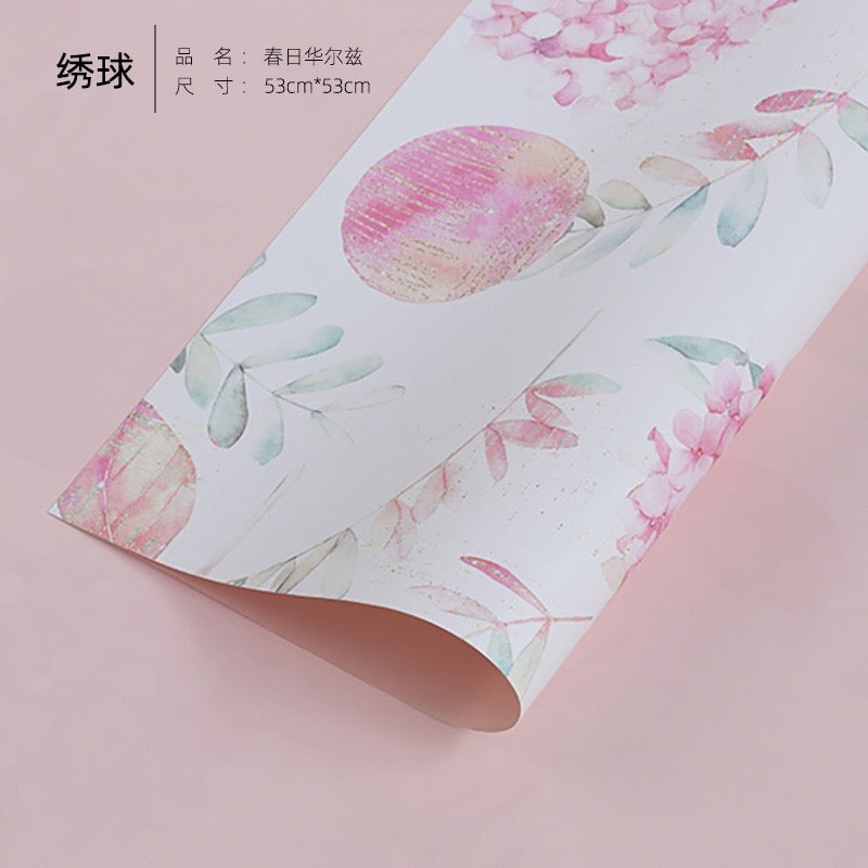 10pcs Spring Flower Design Wrapper Bouquet Wrapping Paper