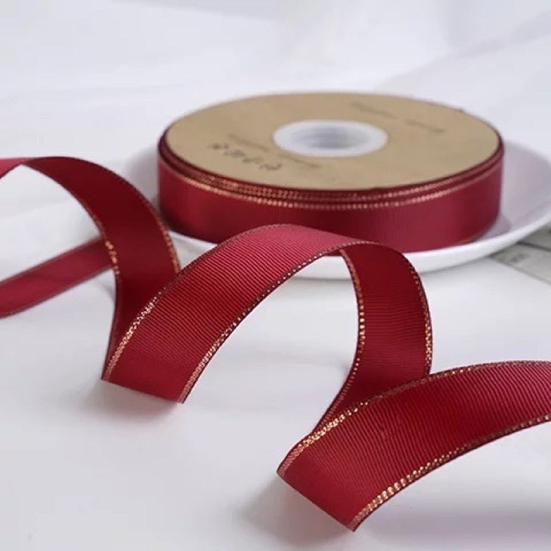 Quality Gold Lining Style Ribbon Gift Wrapping Bouquet Ribbon