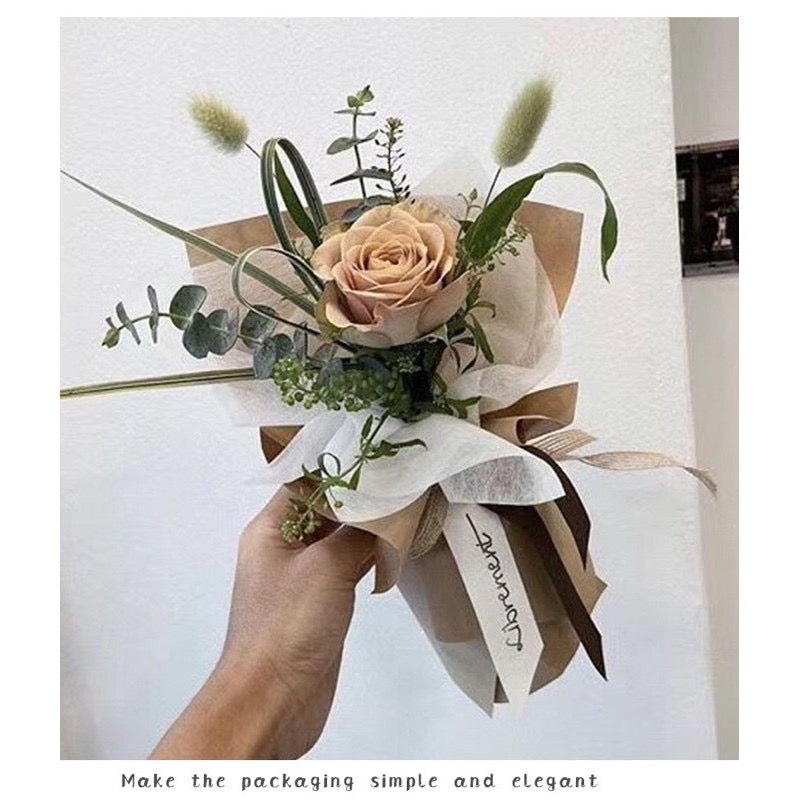 Floral Wrapping Plain Milky Roll Bouquet Wrapper