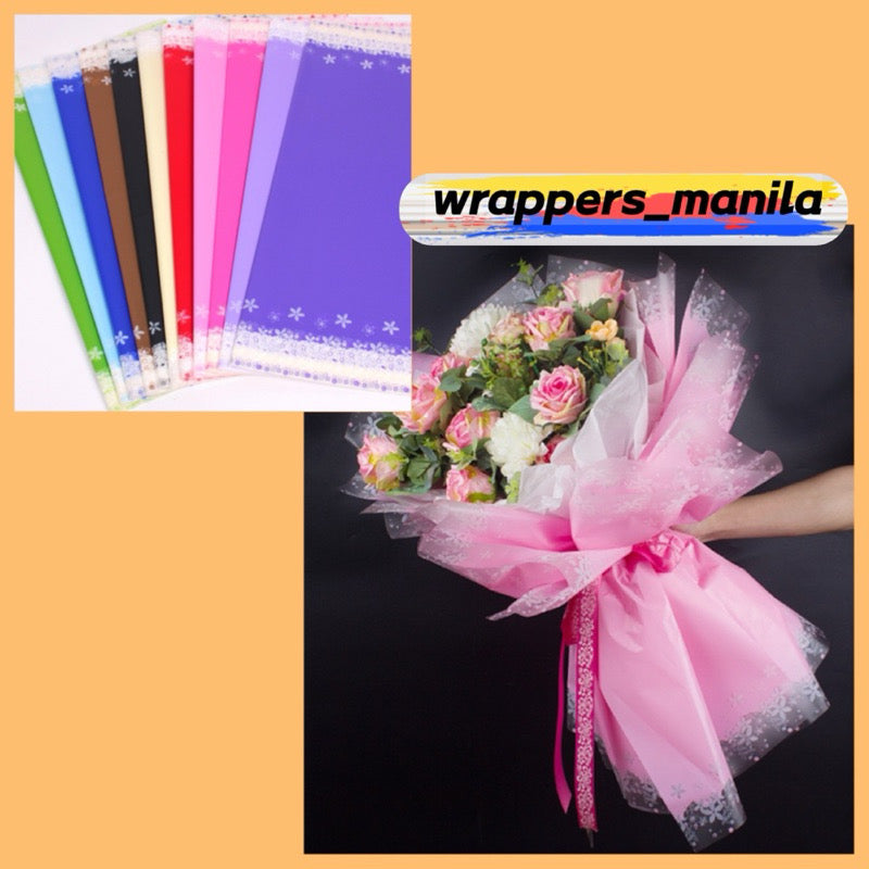 20pcs Fading Flower Edge Wrappers Bouquet Wrapping Materials (Waterproof)