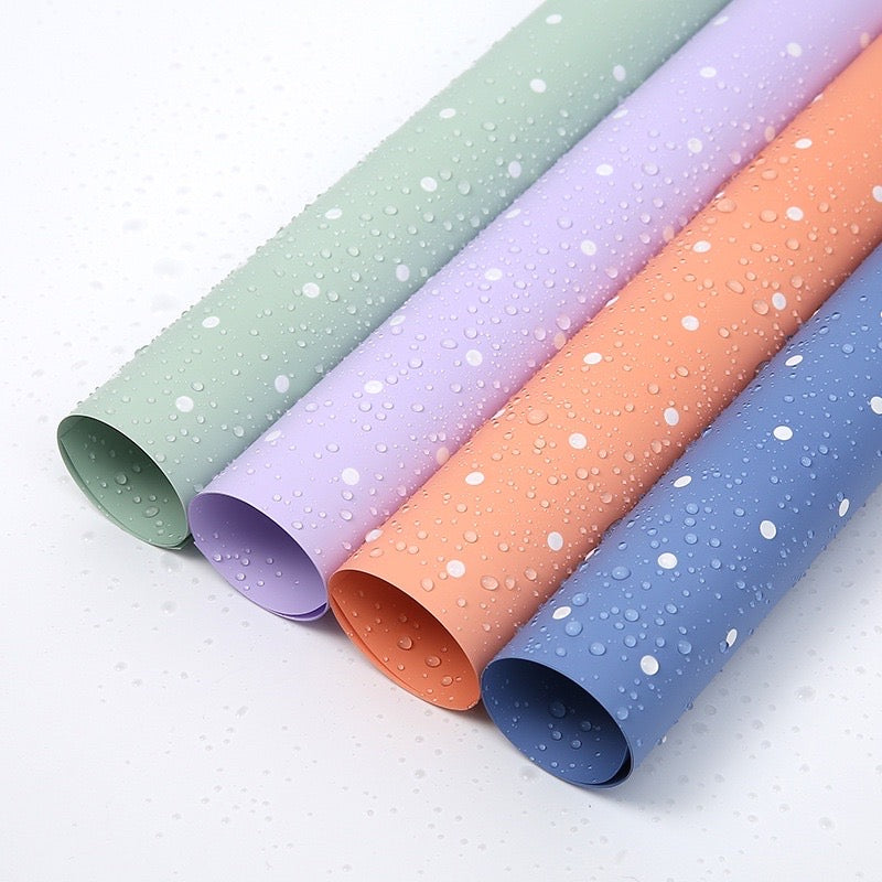 20pcs Dotted Design Wrappers Bouquet Wrapping Material (Waterproof)