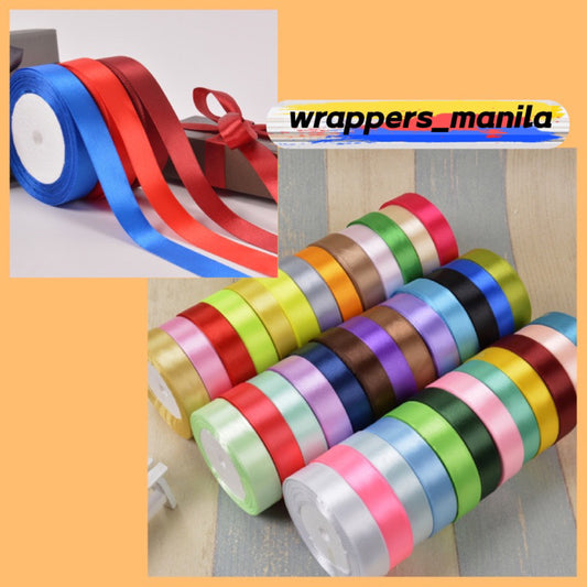 25Yards Plain Gift Wrapping Bouquet Ribbon Satin Ribbon