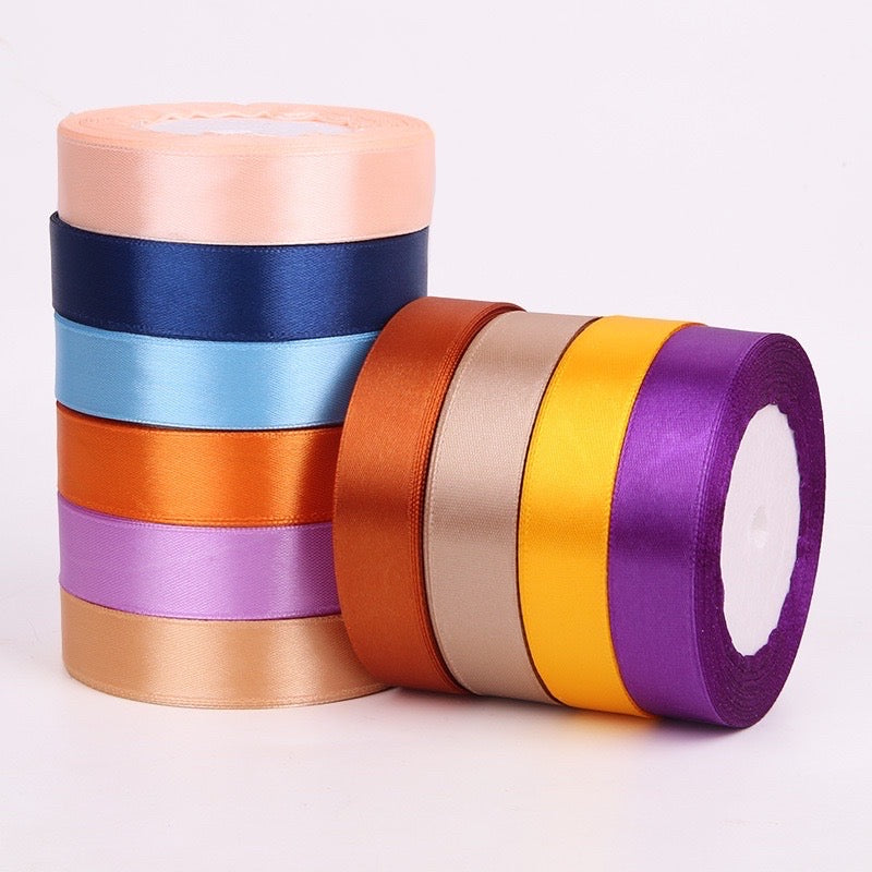 25Yards Plain Gift Wrapping Bouquet Ribbon Satin Ribbon