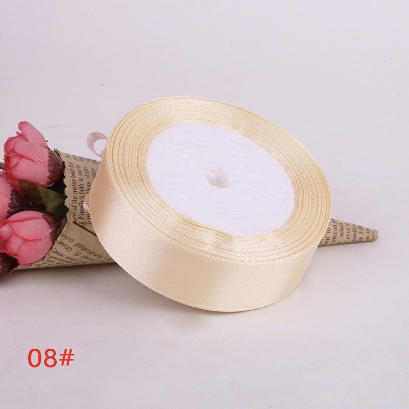 25Yards Plain Gift Wrapping Bouquet Ribbon Satin Ribbon