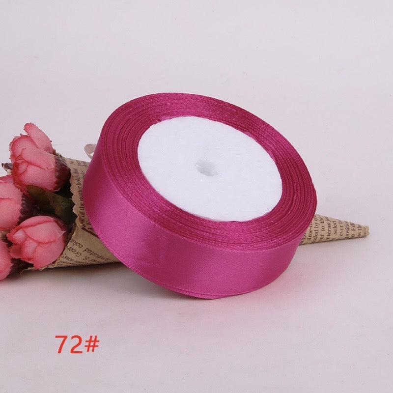 25Yards Plain Gift Wrapping Bouquet Ribbon Satin Ribbon