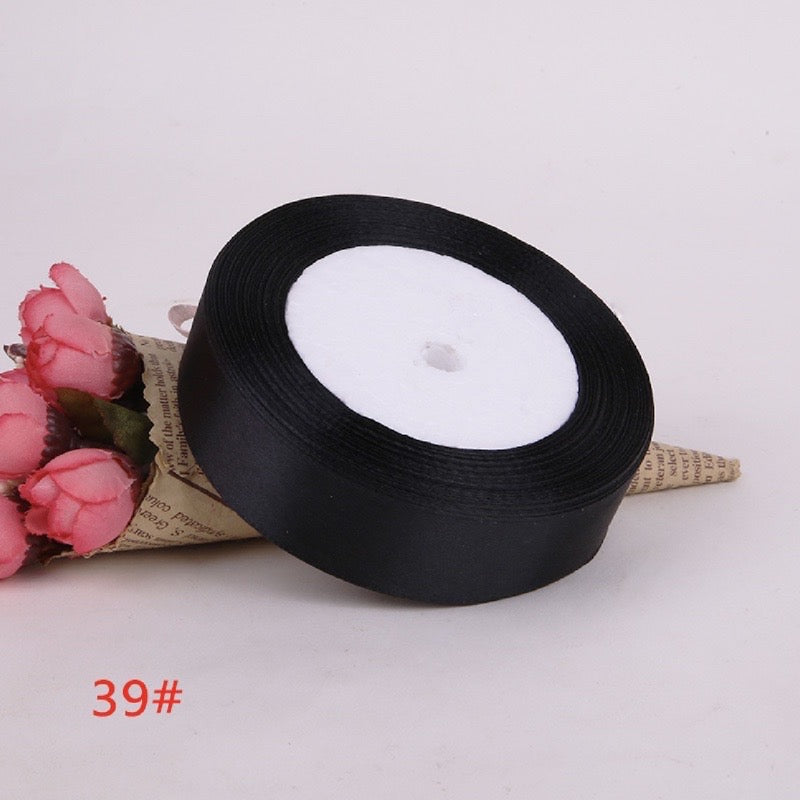 25Yards Plain Gift Wrapping Bouquet Ribbon Satin Ribbon