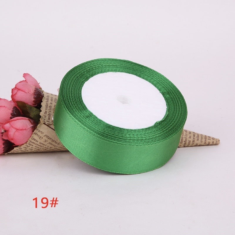 25Yards Plain Gift Wrapping Bouquet Ribbon Satin Ribbon