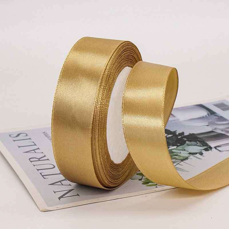 25Yards Plain Gift Wrapping Bouquet Ribbon Satin Ribbon