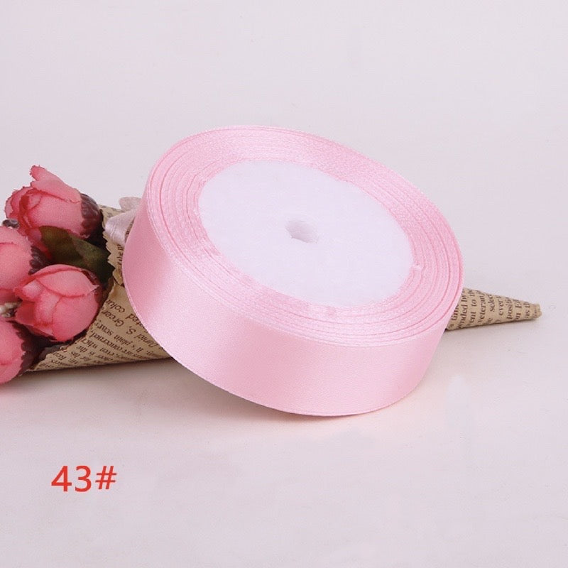 25Yards Plain Gift Wrapping Bouquet Ribbon Satin Ribbon