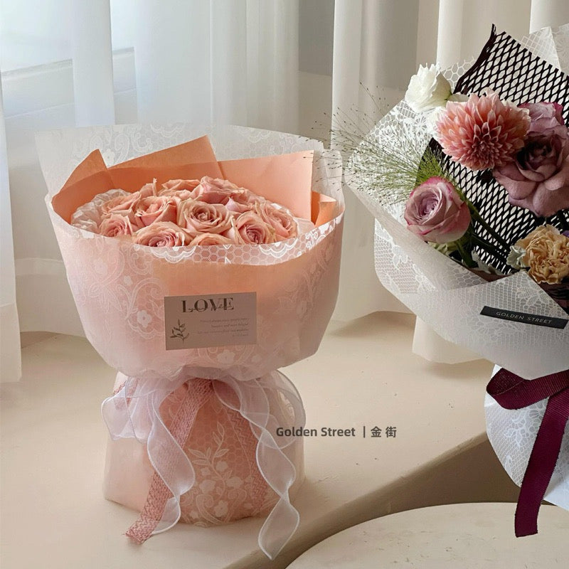 20pcs Lace Wrappers Bouquet Wrapping Material (Waterproof)