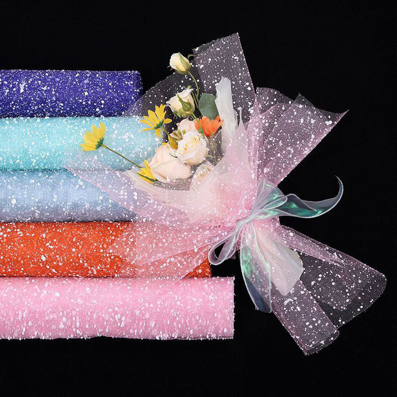 10pcs Snow Dot Floral Wrapping Mesh Bouquet Wrapping Materials