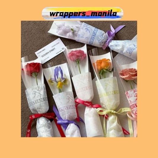 20pcs Single Stem DIOR Wrappers Bouquet Wrapping Paper