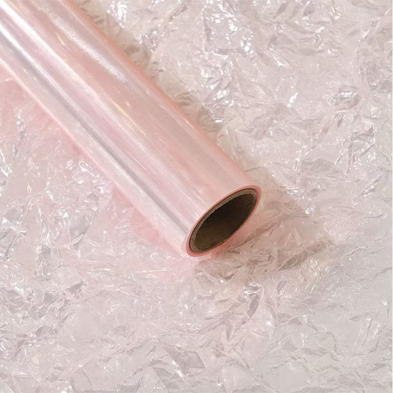 10m Roll Glass Candy Color Wrap Floral Lining Wrappers Bouquet Wrapping Material (Waterproof)