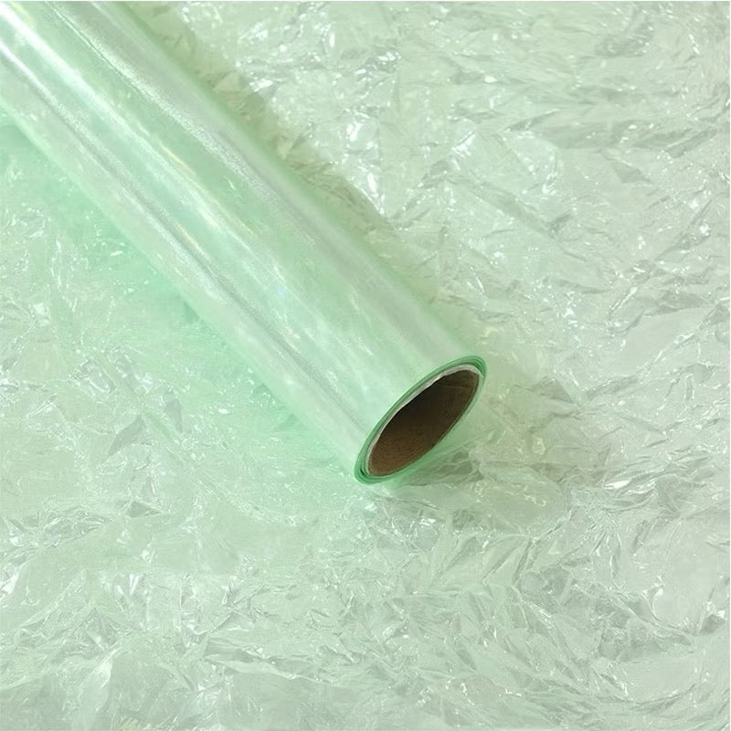 10m Roll Glass Candy Color Wrap Floral Lining Wrappers Bouquet Wrapping Material (Waterproof)