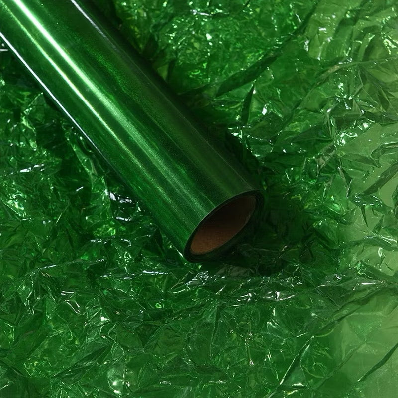 10m Roll Glass Candy Color Wrap Floral Lining Wrappers Bouquet Wrapping Material (Waterproof)