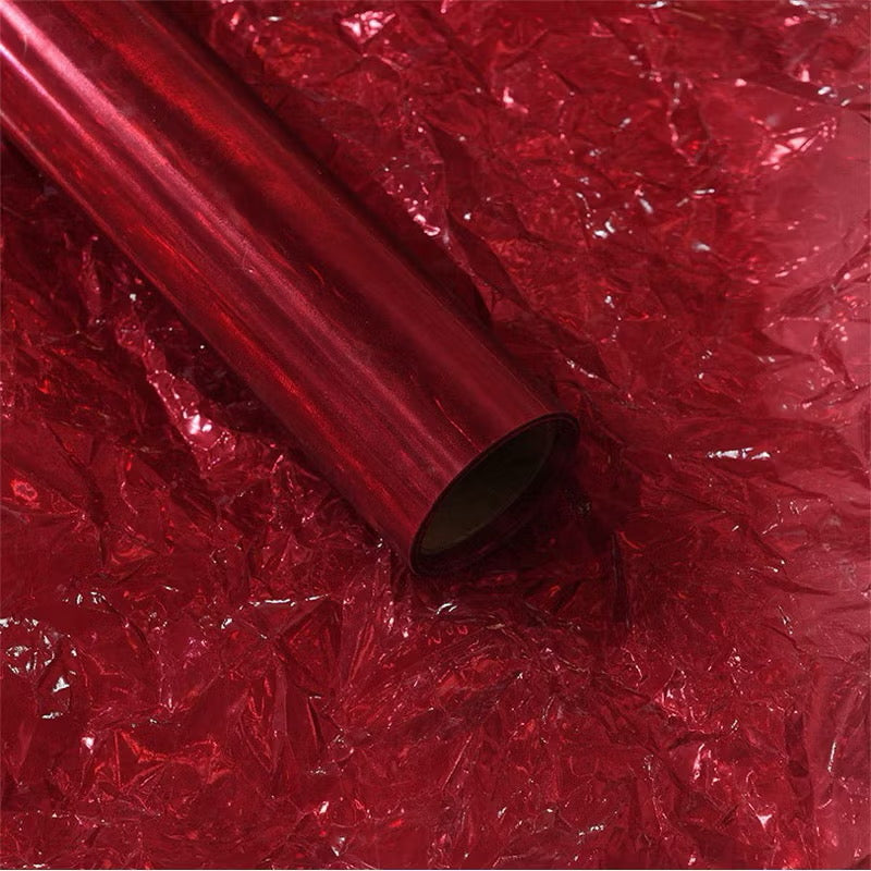 10m Roll Glass Candy Color Wrap Floral Lining Wrappers Bouquet Wrapping Material (Waterproof)