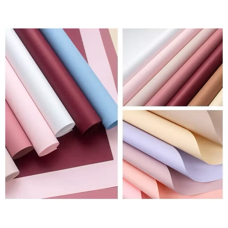 20pcs SUPERThick Single Tone Wrappers Bouquet Wrapping Materials (Waterproof)