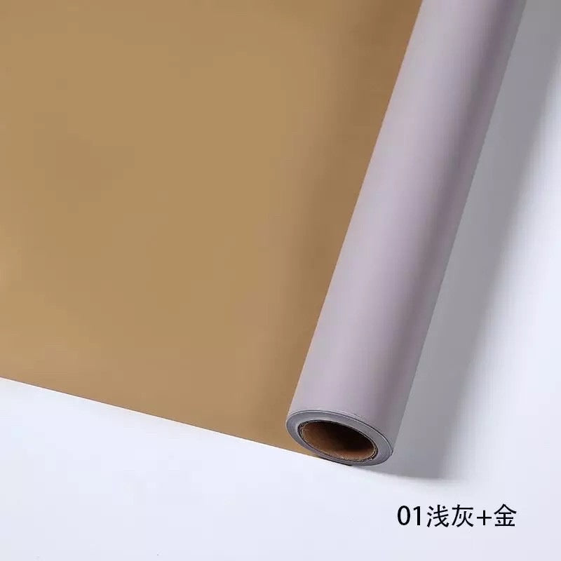 10meter per roll Double-Sided mixed Gold Wrappers Bouquet Wrapping Material (Waterproof)