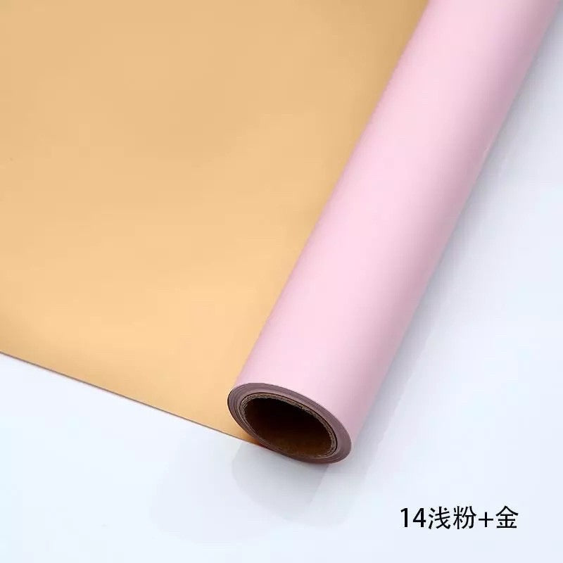 10meter per roll Double-Sided mixed Gold Wrappers Bouquet Wrapping Material (Waterproof)