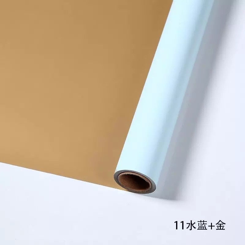 10meter per roll Double-Sided mixed Gold Wrappers Bouquet Wrapping Material (Waterproof)